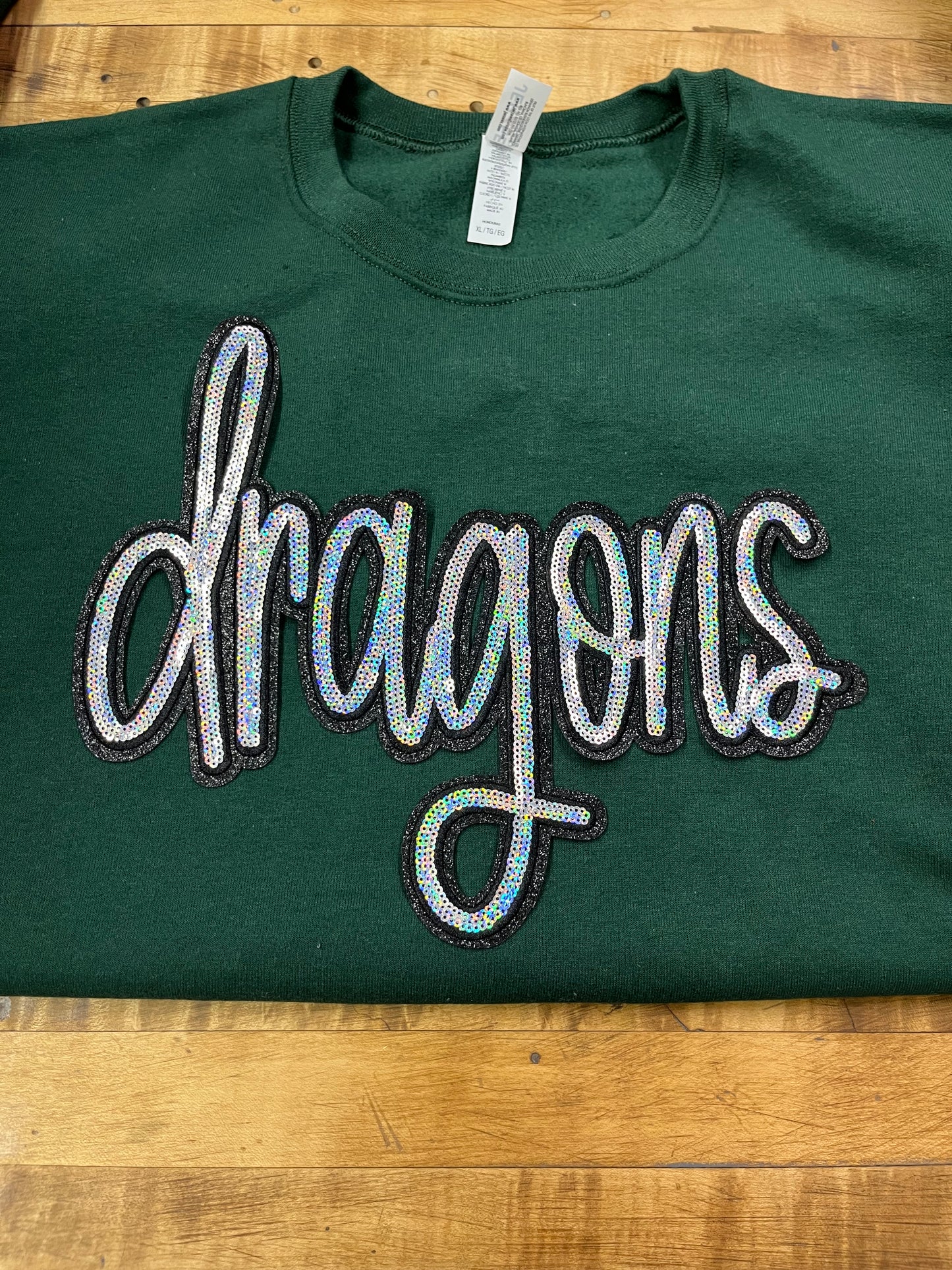 Sequin mascot sweatshirt