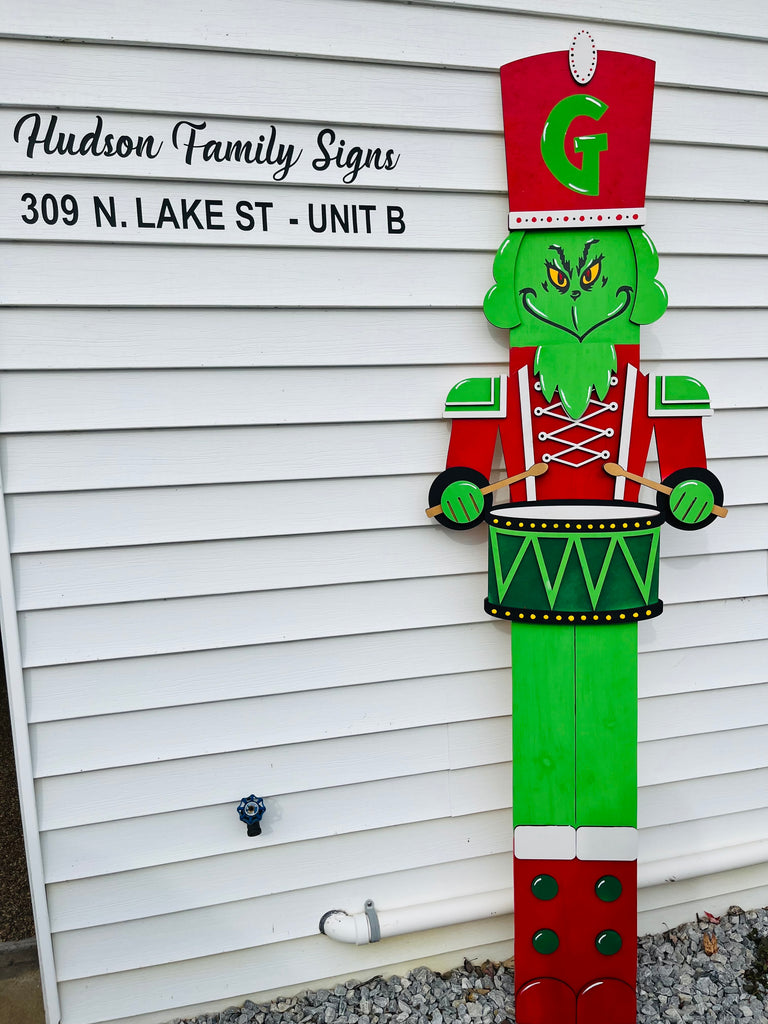 6’ nutcracker green guy Hudson Family Signs