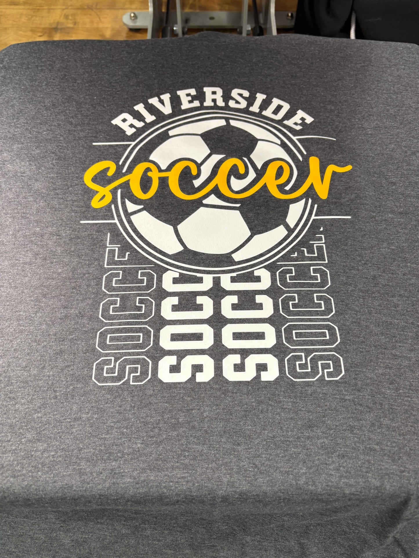 School soccer with vertical repeat