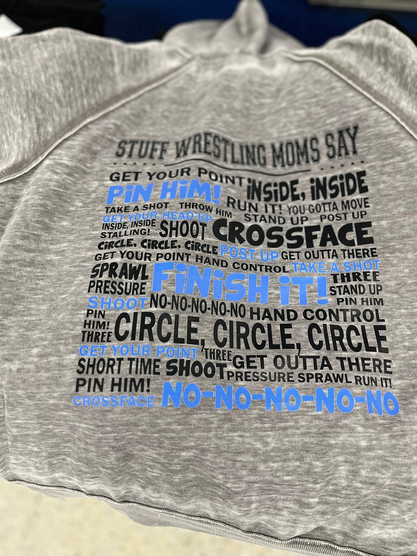 Wrestling mom acid wash hoodie