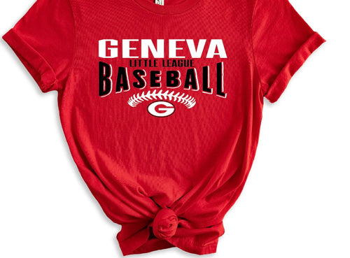 Geneva Little League Baseball stretched design $12 tee or tank