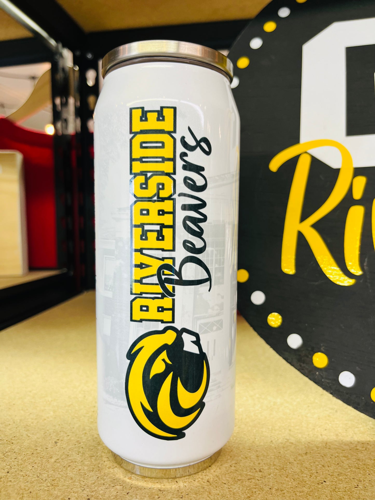 Riverside drink insulated can with lid