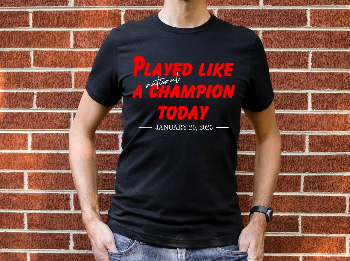 Played like a champion today
