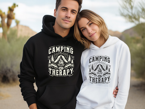 Camping is my therapy Hoodie