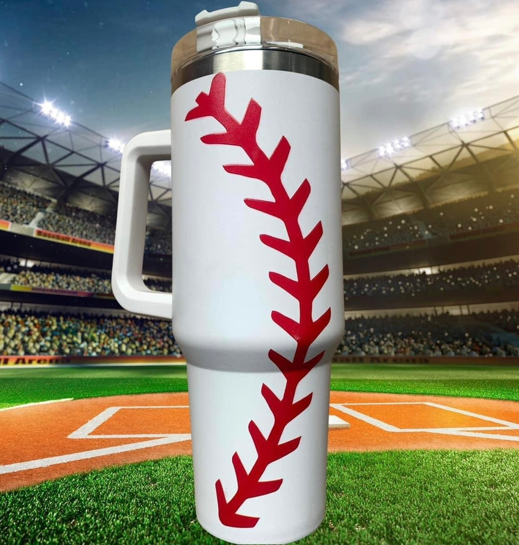 Baseball 40oz stainless cup