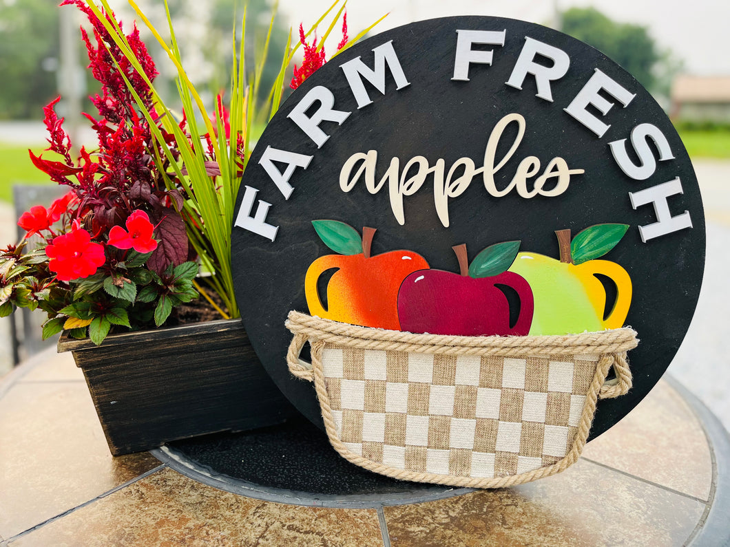 Farm fresh apples round DIY