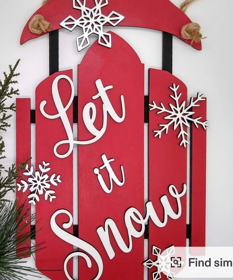 Let it snow sled diy workshop 12/11