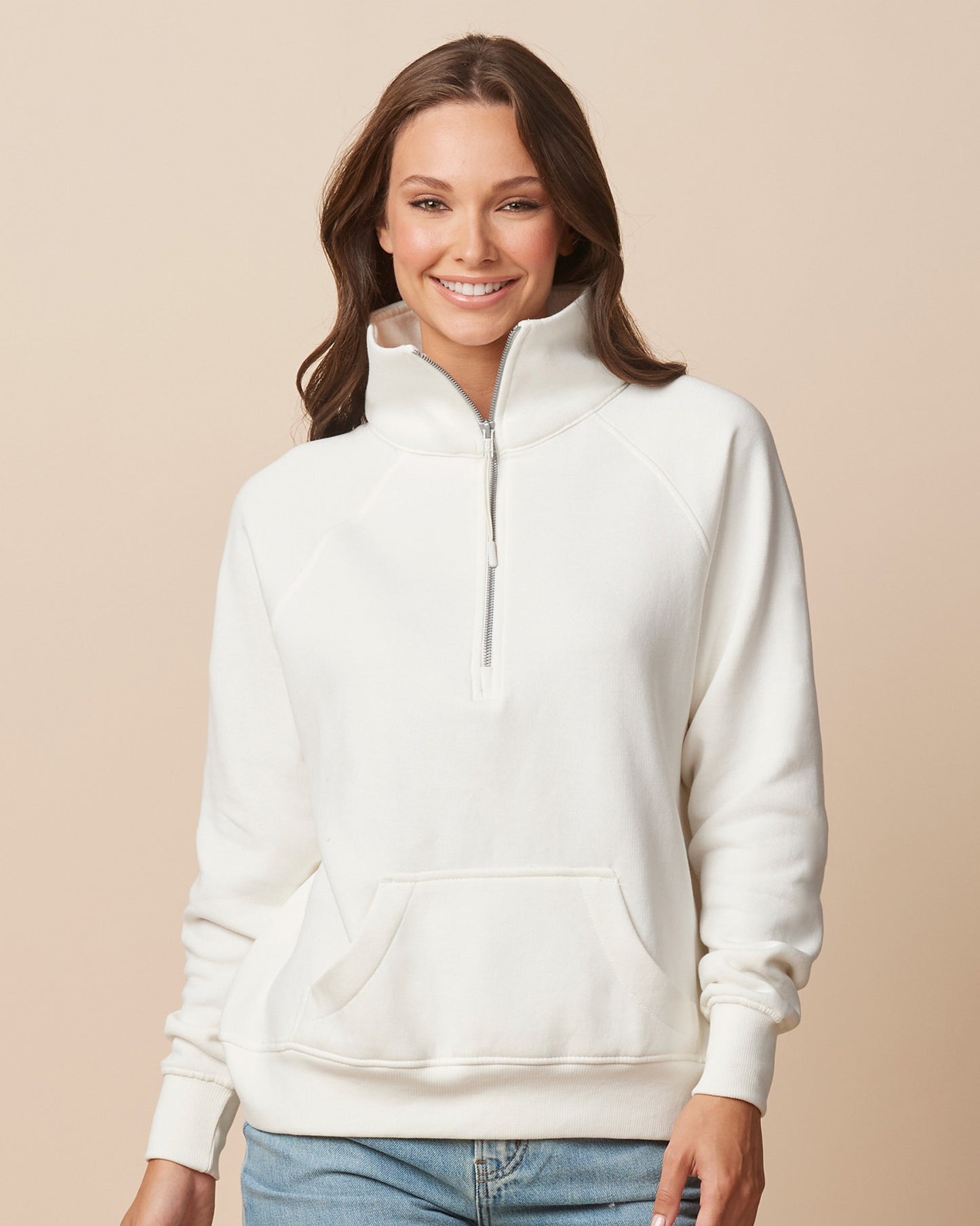 Enza Women's Boxy 1/2 Zip Sweatshirt 311
