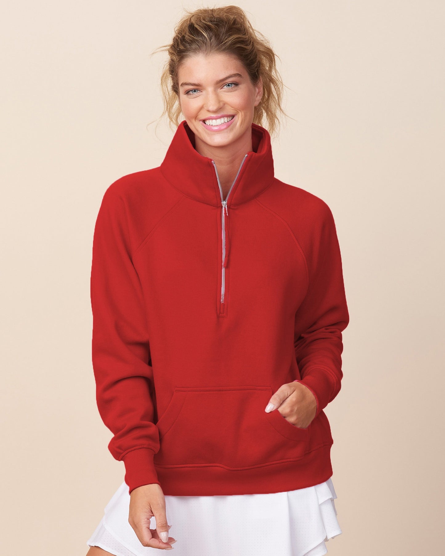 Enza Women's Boxy 1/2 Zip Sweatshirt 311
