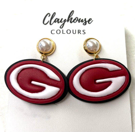 Clayhouse colors earrings Geneva G with gold and pearls