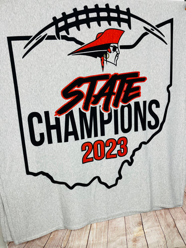 Fleece sweatshirt blanket Perry State Champions