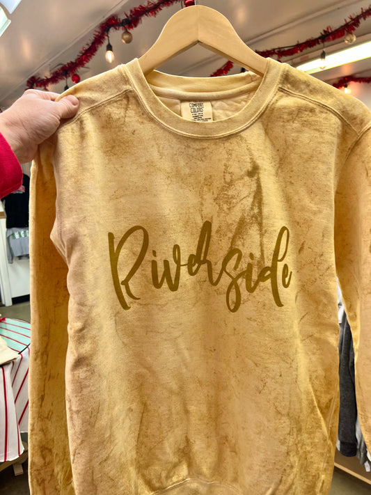 Riverside citrine dyed crew sweatshirt