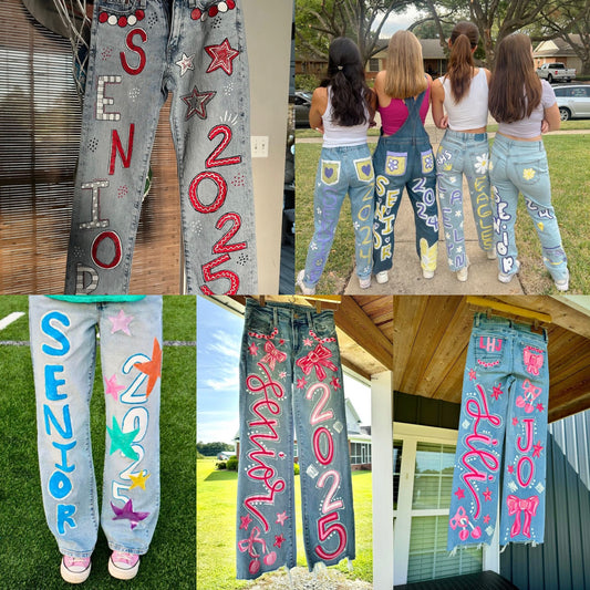 Senior jean painting party!!!