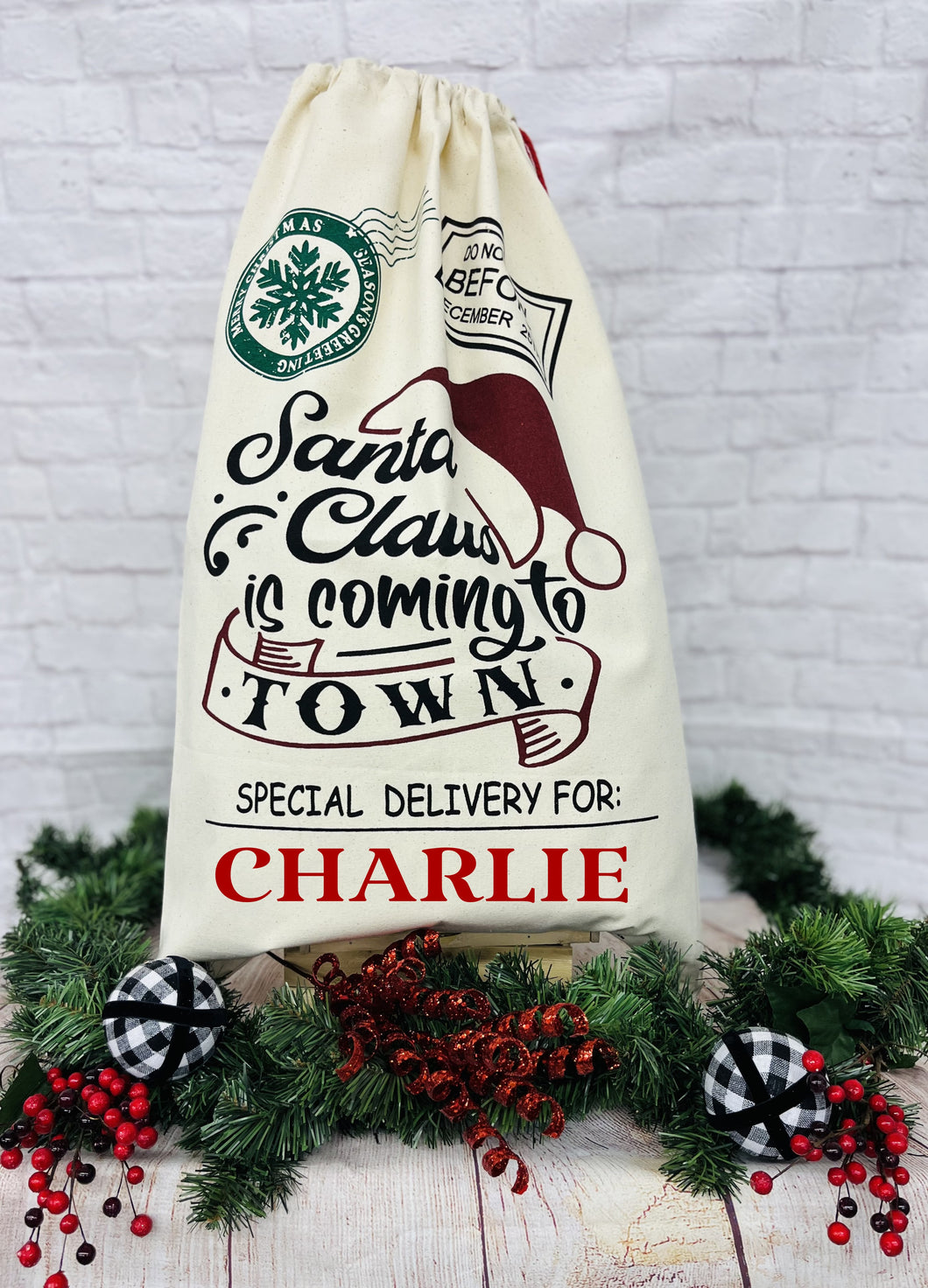 Santa sack - Santa Claus is coming to town