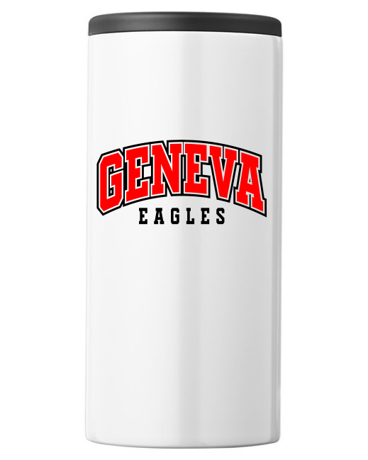 12oz slim can cooler with school name