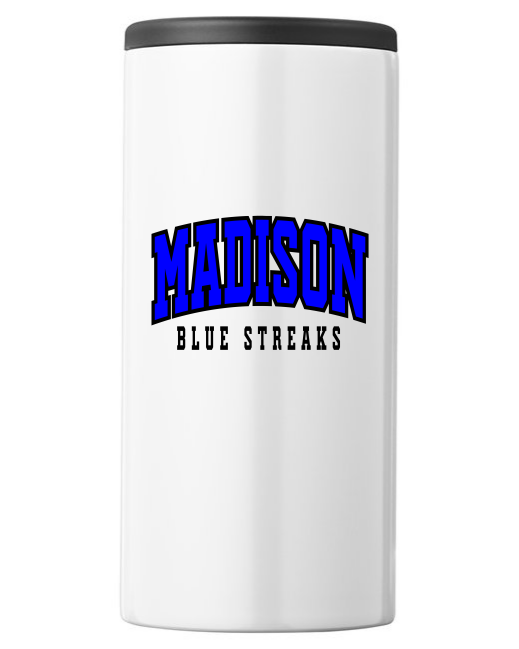 12oz slim can cooler with school name
