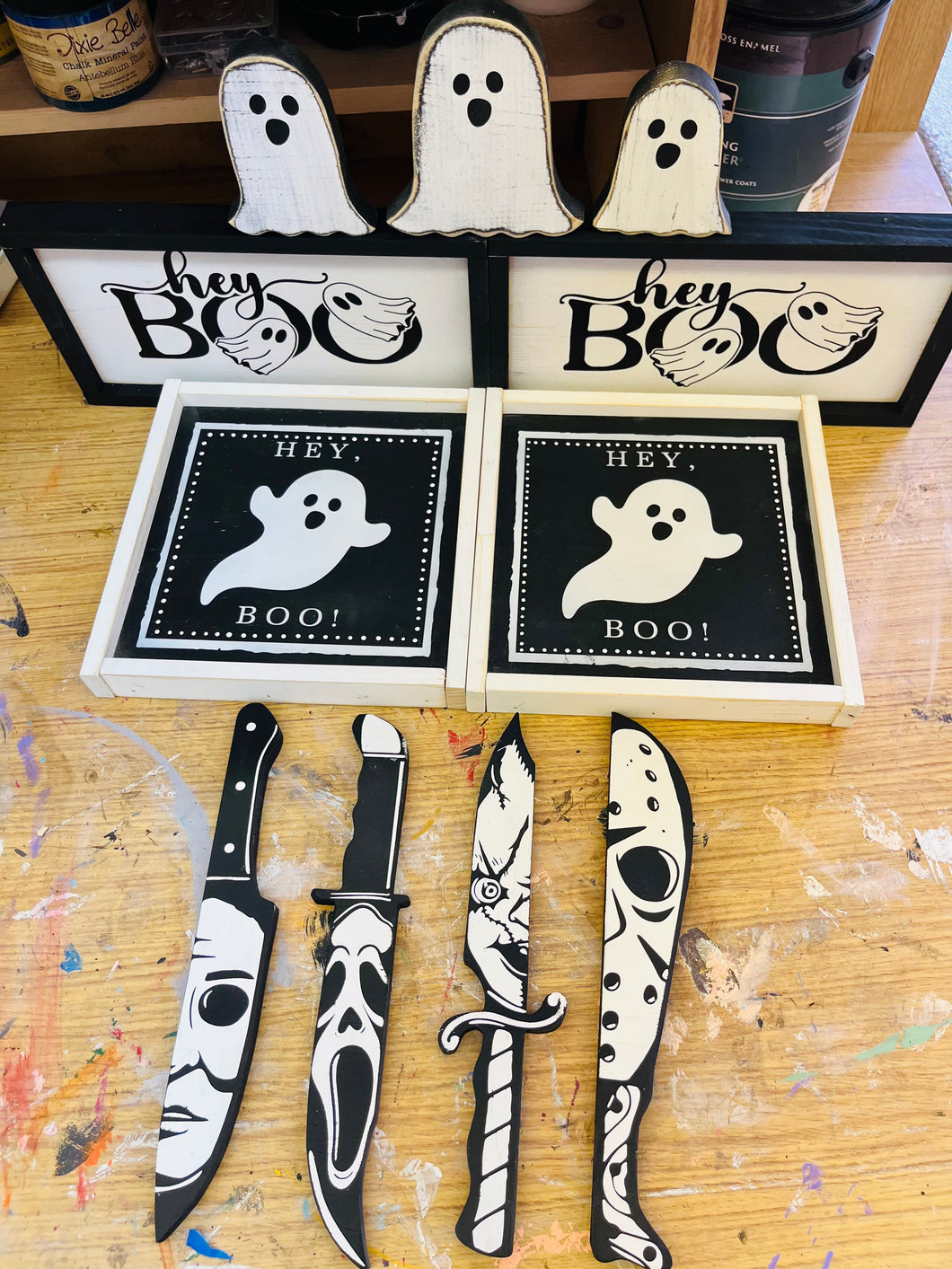 Set of 3 small ghost cut outs
