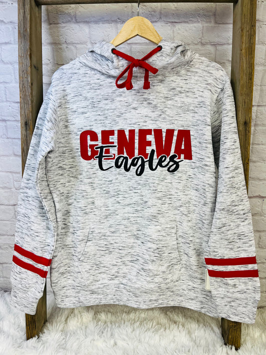 Women's Striped sleeve hoodie