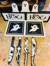 Set of 4 horror movie character wood knives