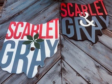 Scarlet & gray Ohio cut out