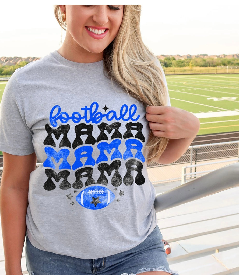 Football mama blue & black