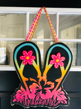 Welcome flip flop door hanger