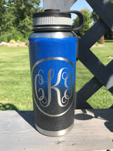 School water bottle with script monogram 32oz