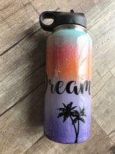 Dream tropical palm tree water bottle 32oz