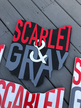 Scarlet & gray Ohio cut out