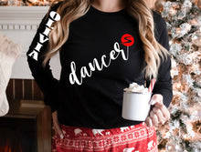 Dancer with spotlight logo, name on sleeve
