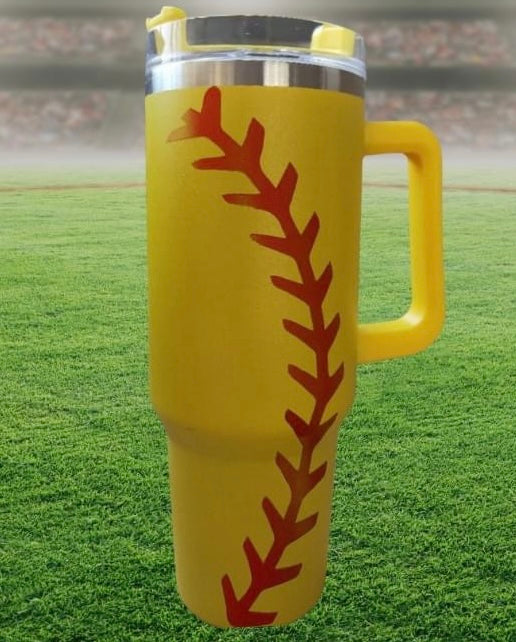 Softball 40oz Stainless Cup