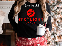 Dancer with spotlight logo, name on sleeve